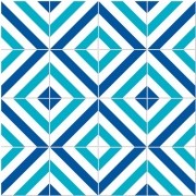 Adesivo de Azulejo Geométrico Azul e Verde