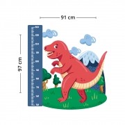 Adesivo de Parede Infantil Regua de Crescimento Dinossauro 4