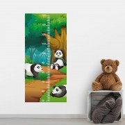 Adesivo de Parede Infantil Regua de Crescimento Panda 3