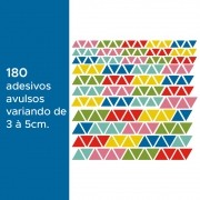 Kit de Adesivos Infantis Triângulos Coloridos