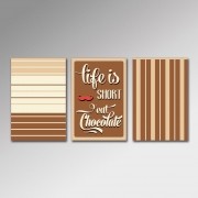 Placa Decorativa - Eat Chocolate