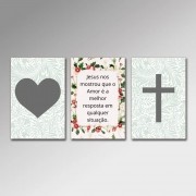 Placa Decorativa - Jesus Nos Mostrou Amor