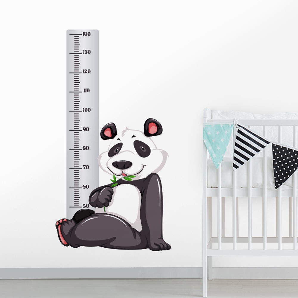 Adesivo de Parede Infantil Regua de Crescimento Panda 1