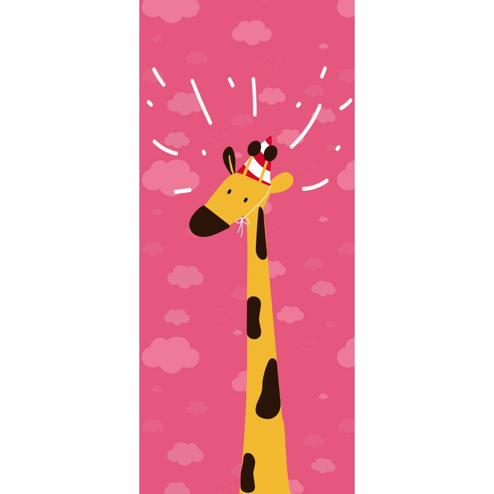 Adesivo de Porta Infantil Girafa