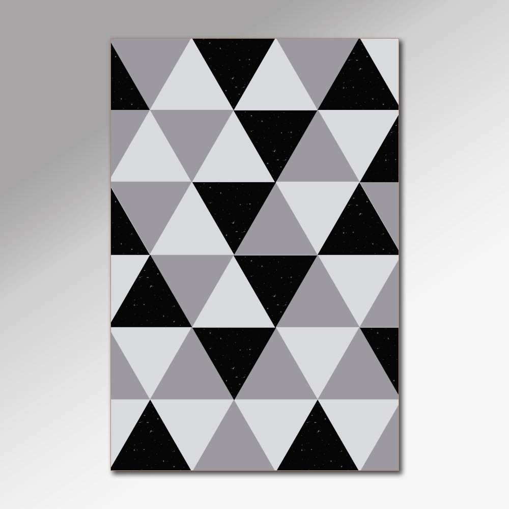 Placa Decorativa - Geométrico Cinza