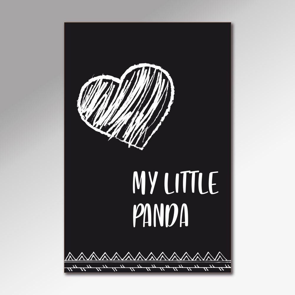 Placa Decorativa - Little Panda