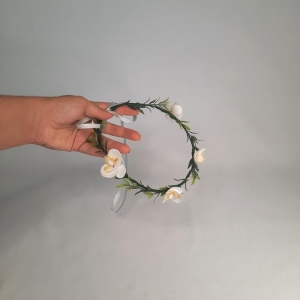 Coroa de Flores Valentinna para noiva - Branco - Sonho de Julieta