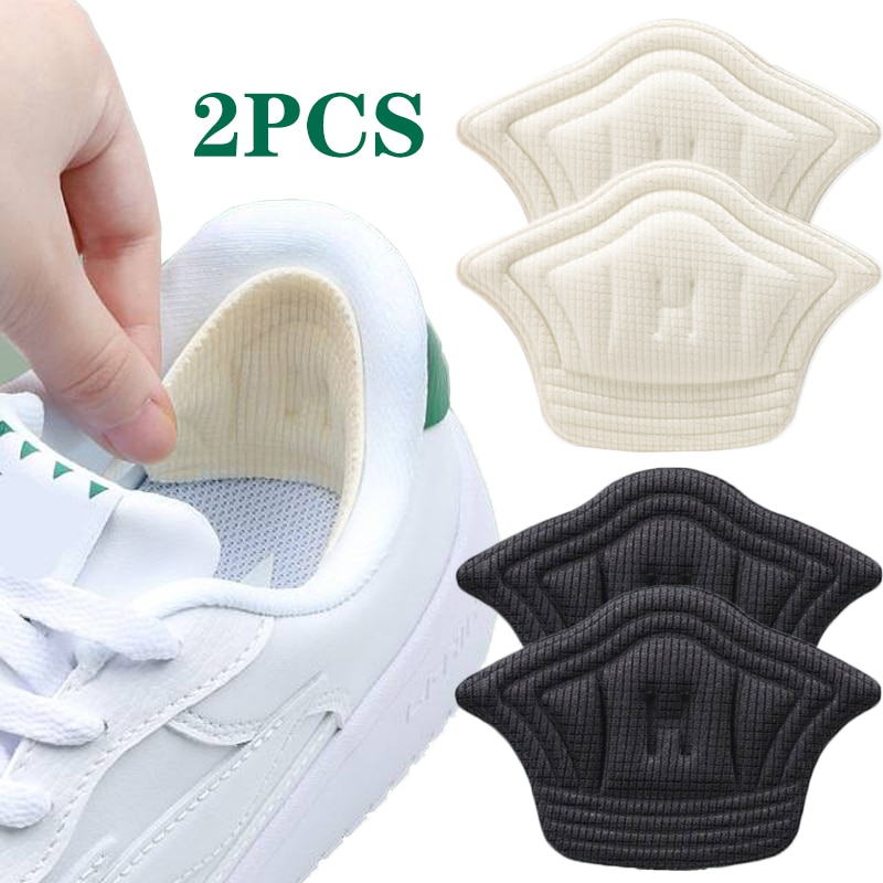2 pçs palmilhas remendo calcanhar almofadas para sapatos de desporto tamanho ajustável antiwear pés almofada inserção palmilha calcanhar protetor volta adesivo