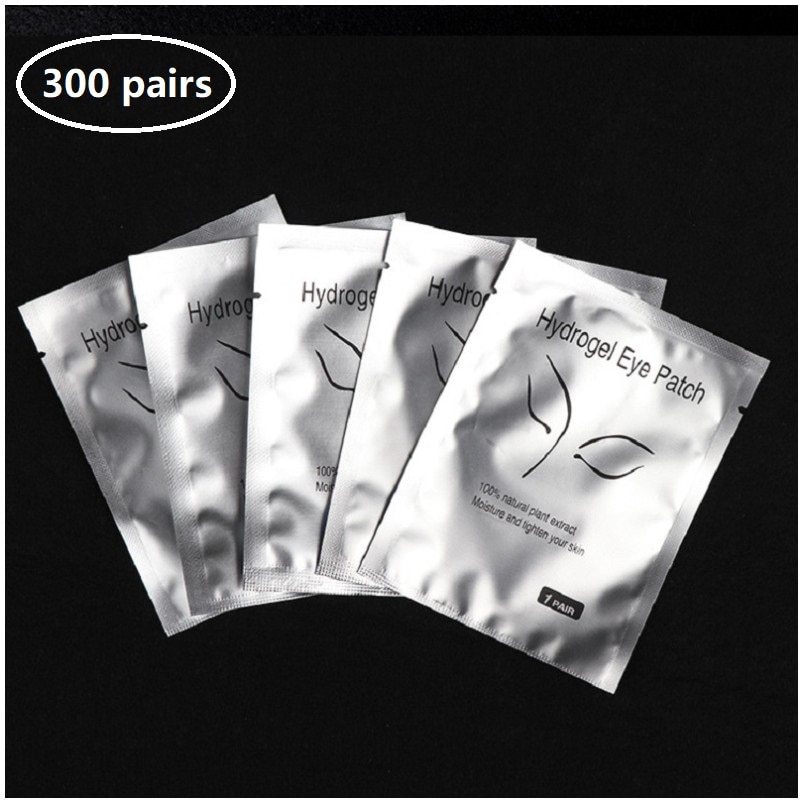 300 pares descartáveis pestanas almofadas olho gel remendo sob almofadas de olho lint livre cílios extensão máscara maquiagem ferramentas
