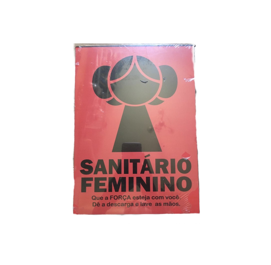 Placa MDF Sanitário Feminino Leia Star Wars