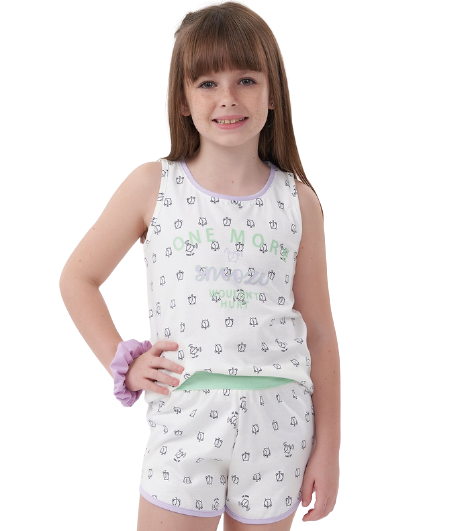 Pijama Menina Infantil Despertadores Mãe e Filha