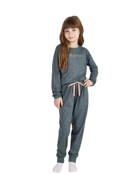 Pijama Infantil Menina Inverno Metal Mãe e Filha Cor Com Amor