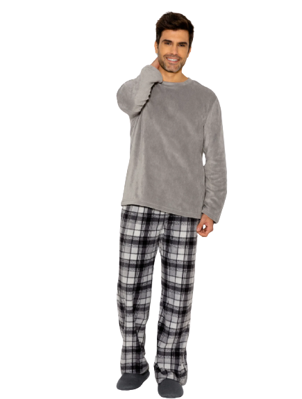 Pijama Masculino Inverno Fleece Aspen Xadrez AnyAny
