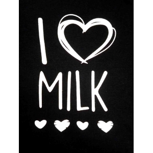Body Bebê MC (P/M/G) I Love Milk - Preto