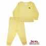 Conjunto Pijama Longo Bebê (P-M-G-GG)- Barato Bebê - Amarelo