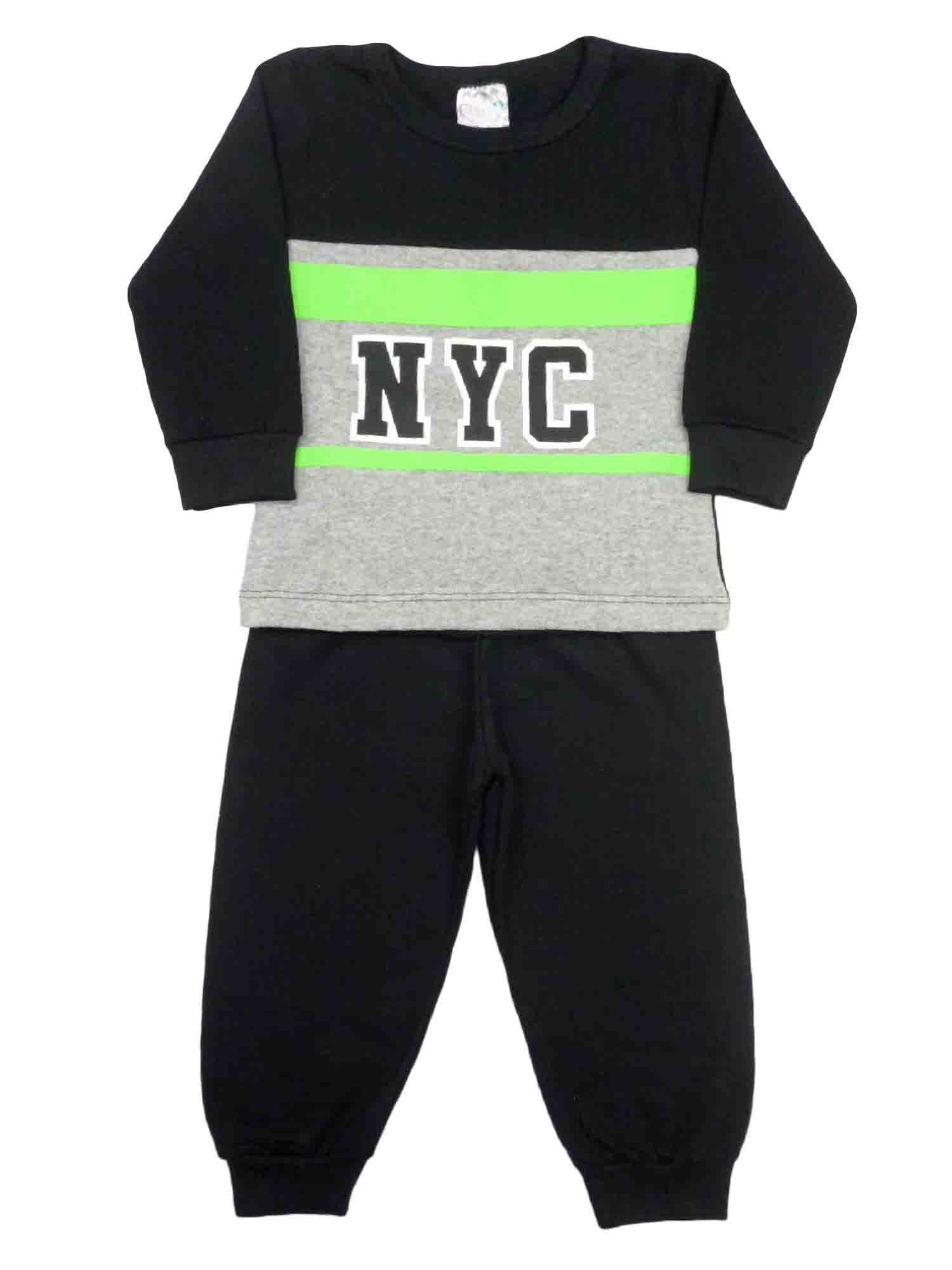 Conjunto Infantil Blusão Moletom Masculino - Tam. 1 a  3 anos - NYC