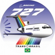Adesivo Boeing 727 TransBrasil