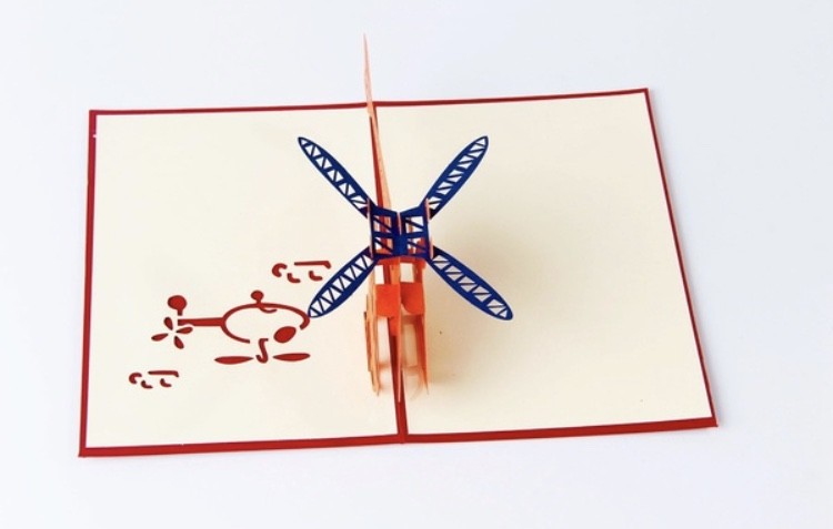 Cartão Presente 3D Helicóptero - AeroAir