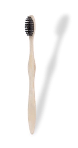 Escova OralBox de Bambu Ecológica Adulta - cor preta com carvão ativado