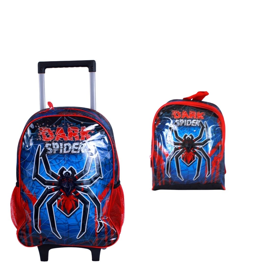Kit Escolar Mochilete Dark Spider DS3031K + Lancheira Térmica DS3032L