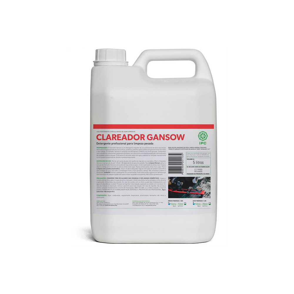 Detergente limpeza de piso Profissional Clareador Gansow 5L