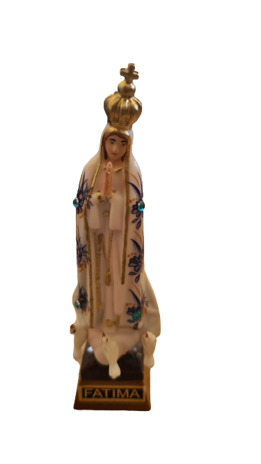 Nossa Senhora de Fátima importada florida 9cm