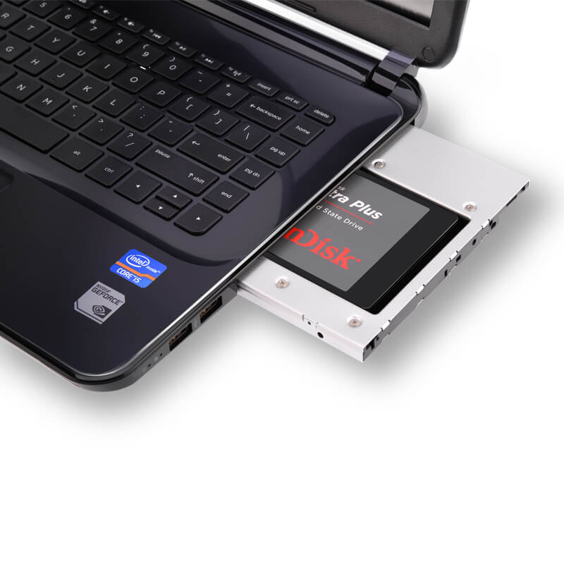 Adaptador SSD Caddy Gaveta Para Notebook (7 & 9.5mm) - L95SS-V1