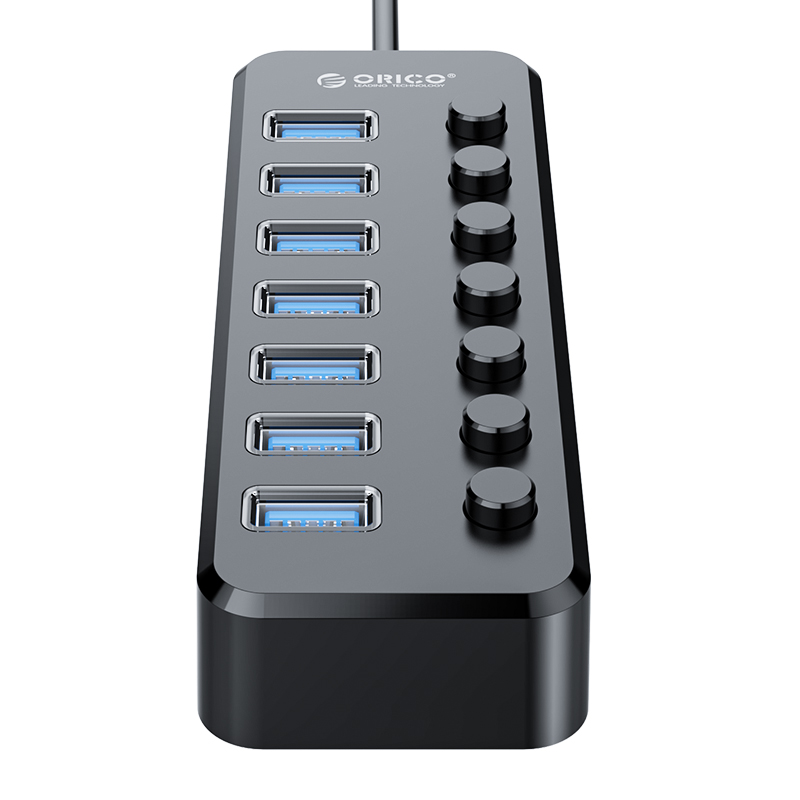 Hub USB 3.0 com Switches Individuais - 7 Portas -  TSU3-7A-10