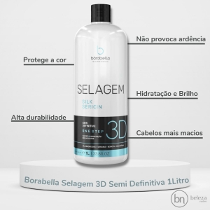 Borabella Selagem 3D + Shampoo Anti Resíduo Não Chore Mais 2x1Litro