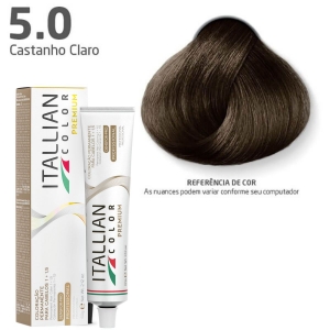 Itallian Color Premium Castanho Claro 5.0 Coloração Permanente - 60g