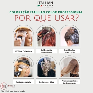 Itallian Color Premium Louro Cinza Marrom 7.17 Coloração Permanente 60g