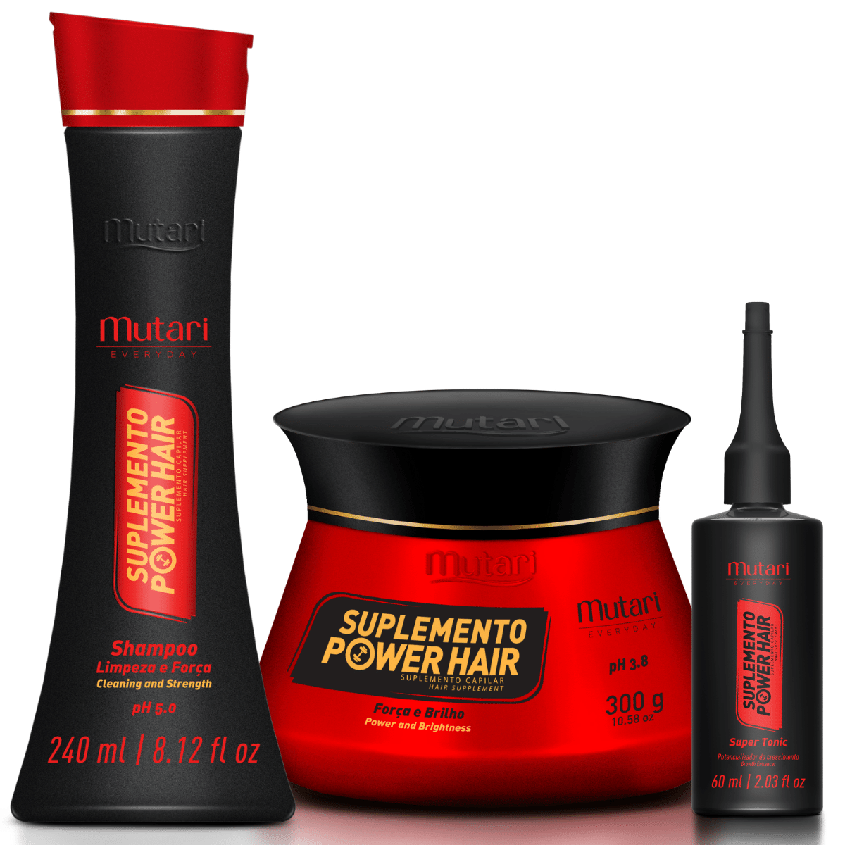 Kit Suplemento Power Hair Mutari - Força e Manutenção