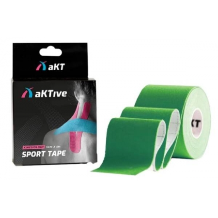 Bandagem Aktive Sport Tape Kinesiology - Kinesio - 5cm X 5m Verde