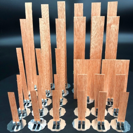 10pc 6-13cm velas de madeira pavio com sustainer tab vela pavio núcleo para diy vela que faz suprimentos artesanal soja parffin cera pavio