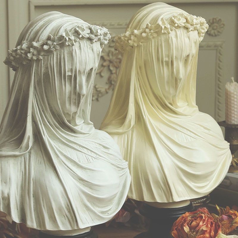 Mulher velada vela silicone molde feminino noiva antigo busto estátua escultura senhora corpo moldes de silicone