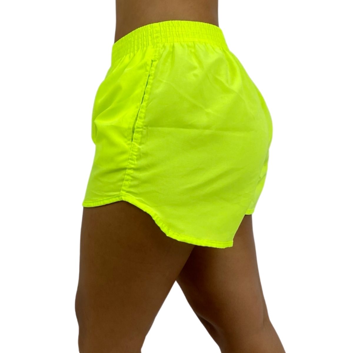 Short Fitness Feminino Para Corrida Verde Neon