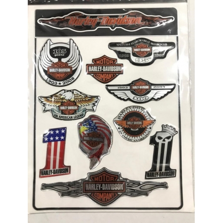 Cartela Adesivo Harley Davidson Resinado