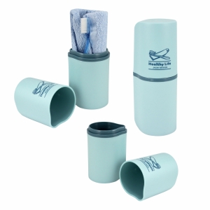 Bolsa Térmica Alça De Mão Azul Essencial Com Porta Escova e Marmita Floral