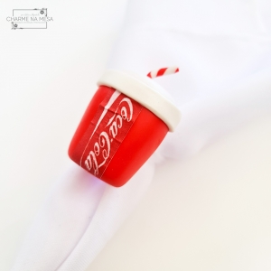 Porta guardanapos Copo Coca Cola, em Biscuit - Foto 0