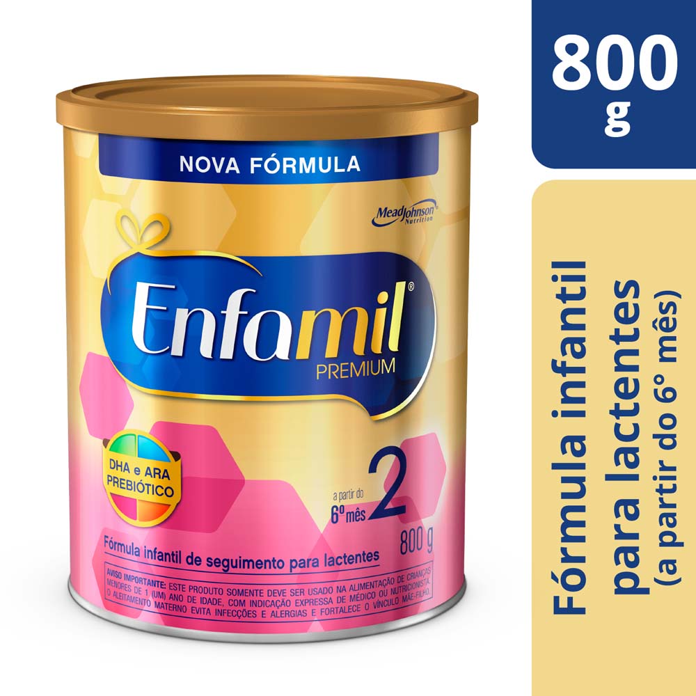 Fórmula Infantil Enfamil Premium 2 - 800g - CX c/ 6