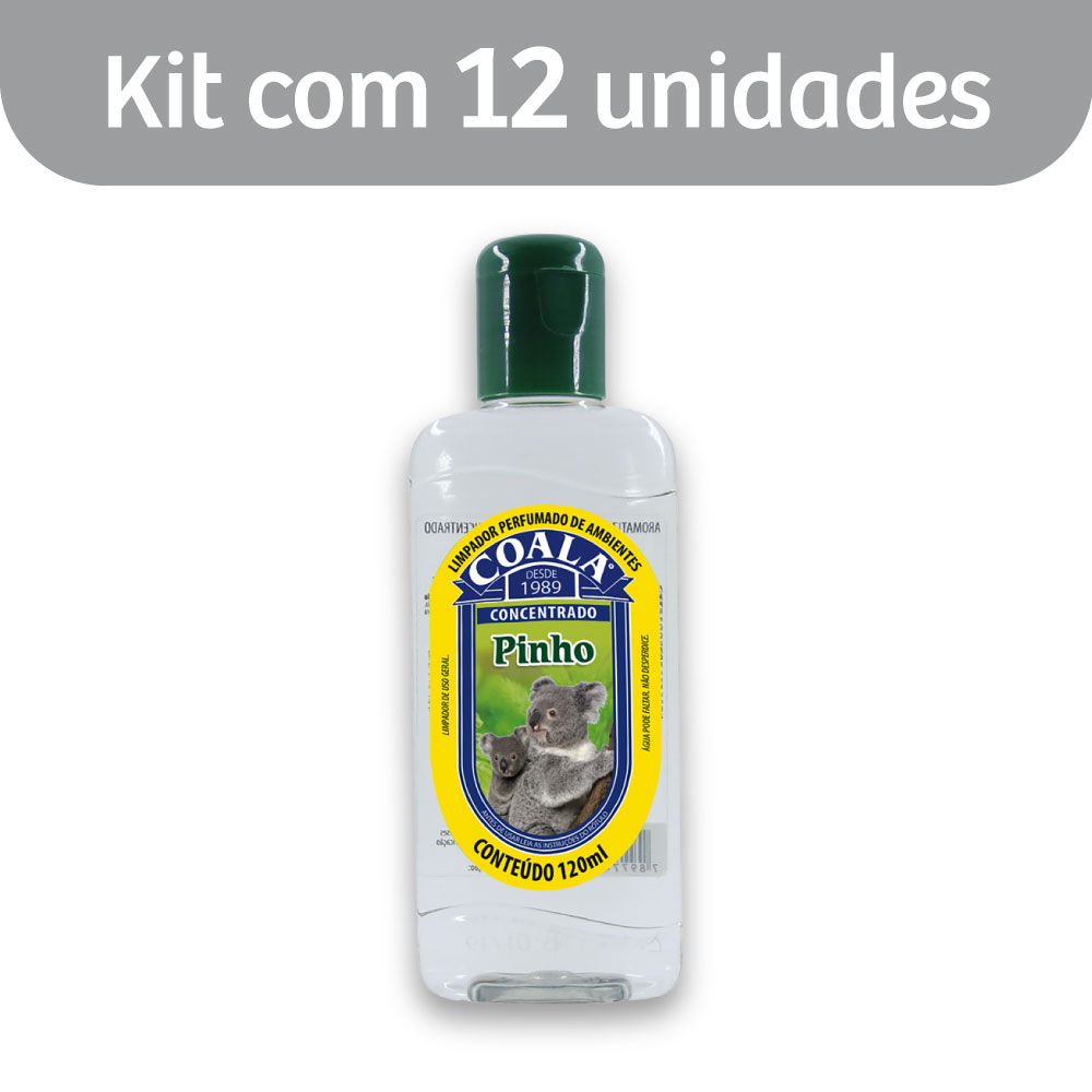 Kit c/ 12 Essência p/ Limpeza Concentrada Coala 120ml Pinho