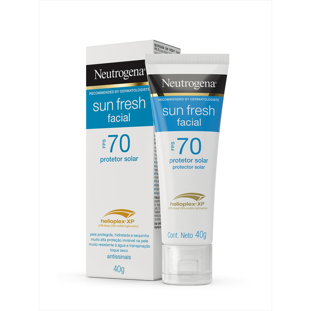 Neutrogena Sun Fresh Facial FPS 70 40g - CX c/ 6