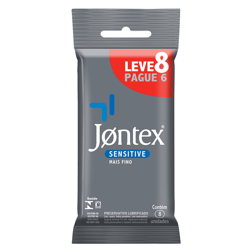 Preservativo JONTEX Sensitive Leve 8 Pague 6 - CX c/ 24
