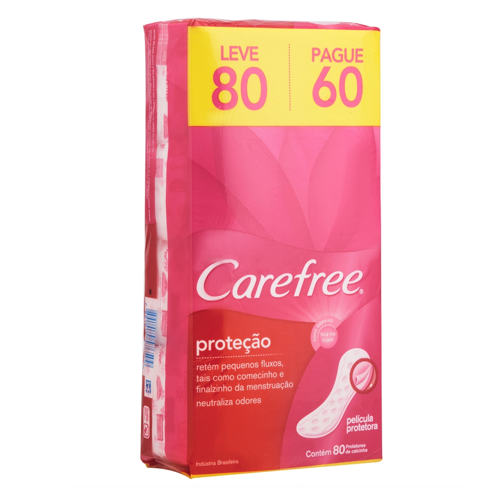 Protetores Diário CAREFREE Proteção com Perfume Leve 80 pague 60 - CX c/ 10