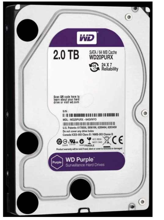 HD West Digital Purple 3.5" SATA 2TB 