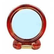Espelho De Aumento 3x Dupla Face Plástico Pequeno (marrom)