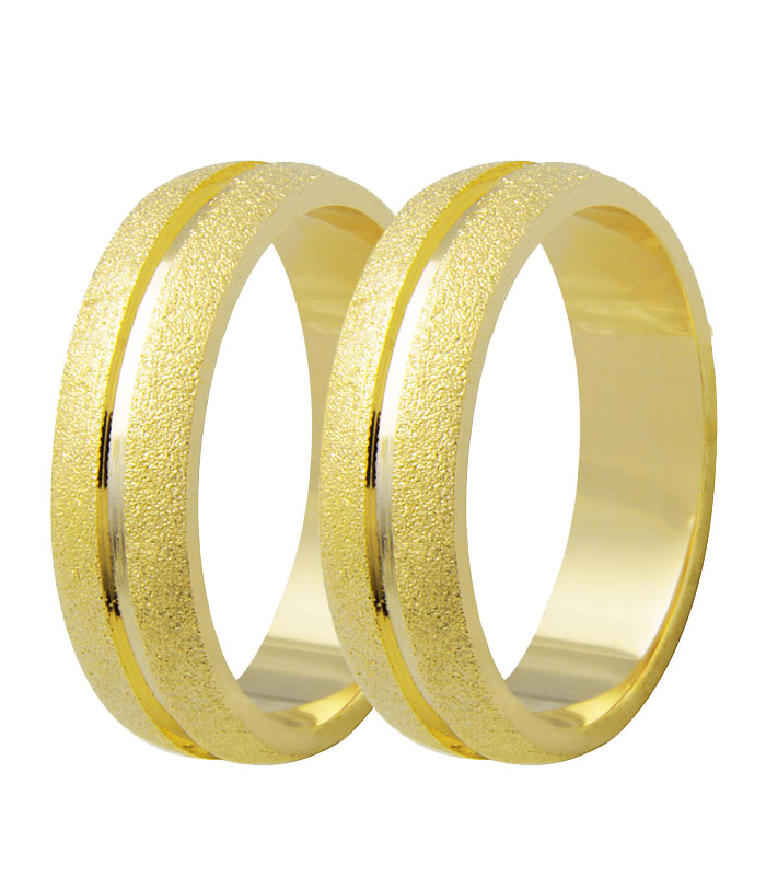 Aliança de Casamento Etoile em Ouro 18k Diamantada (5mm)