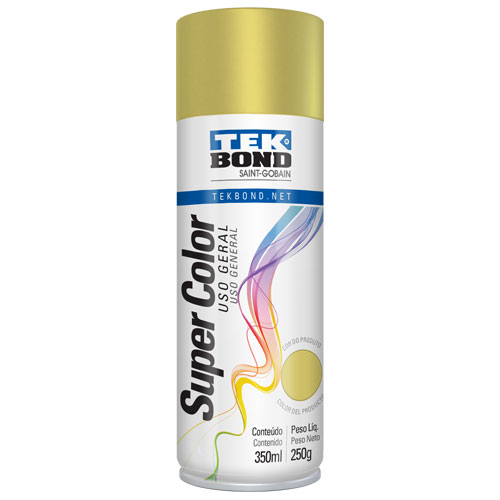 Tinta Spray TekBond - 350ml - Dourado - Foto 0