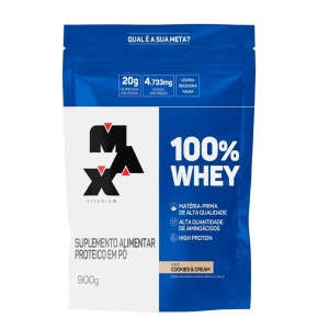 Whey Refil 100% Protein 900g - Max Titanium