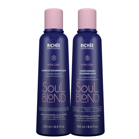 Kit Richée Soul Blond Shampoo + Condicionador Desamarelador